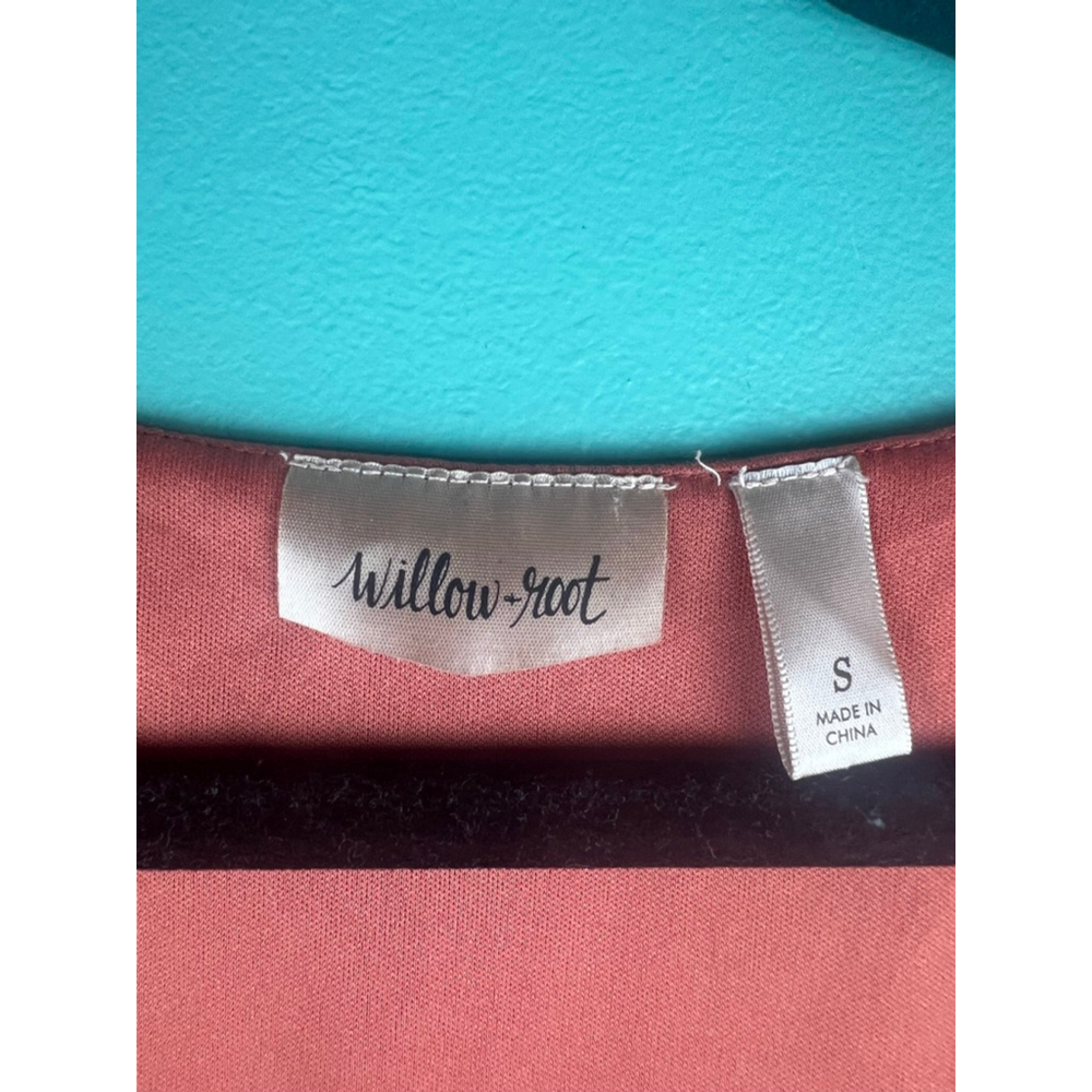 Women's Willow-root Rust Ruched V-Neck Tank Top S - Picture 2 of 4